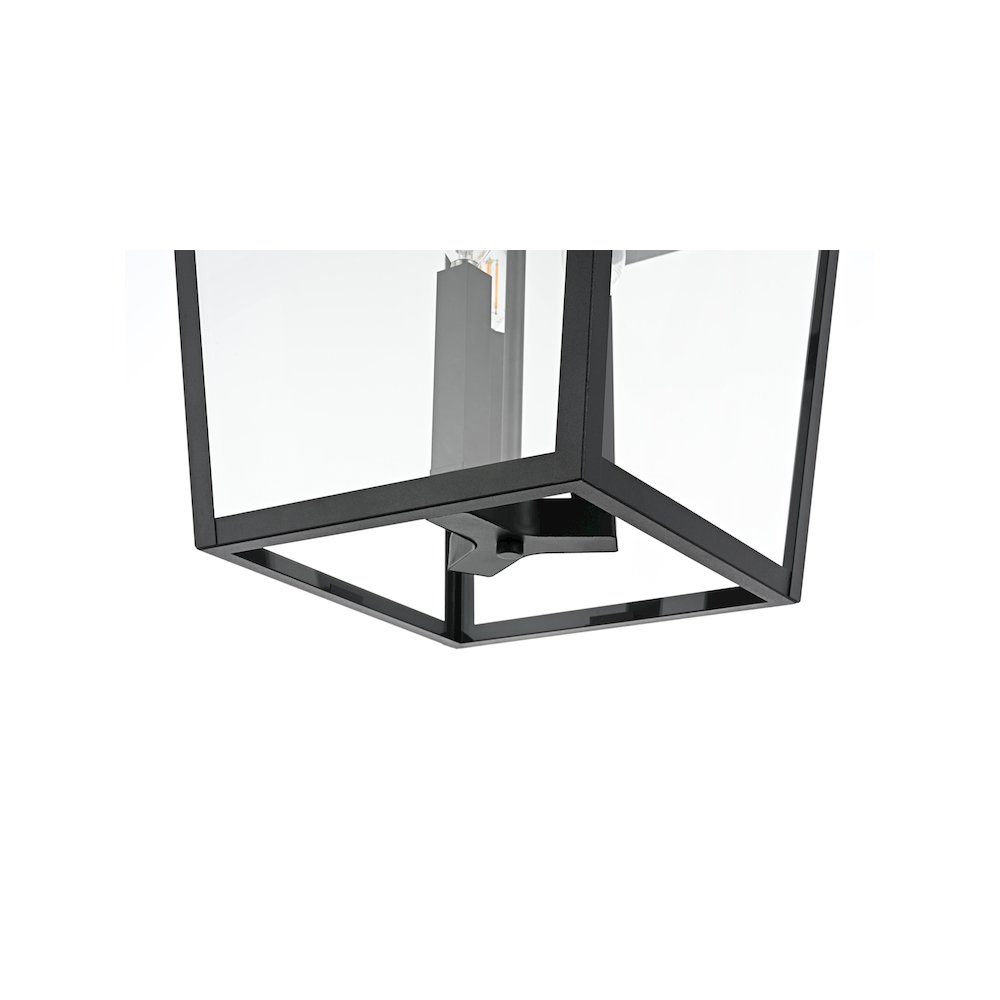 Oxford 7 inch Outdoor Pendant in Black. Picture 6