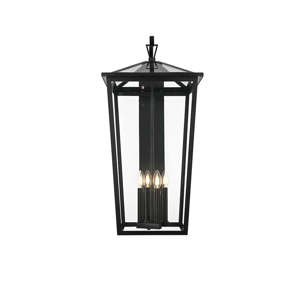 Frankford 16 Inch Outdoor Wall Sconce In Black. Picture 1