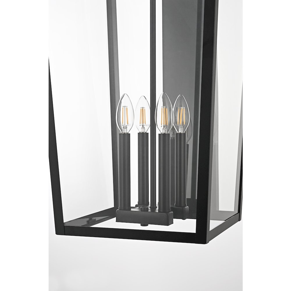 Frankford 16 Inch Outdoor Wall Sconce In Black. Picture 5