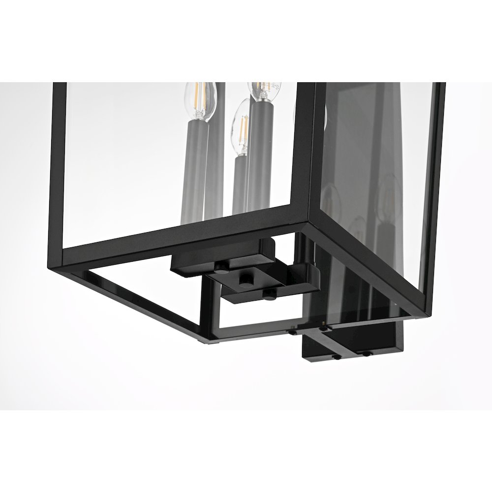 Frankford 16 Inch Outdoor Wall Sconce In Black. Picture 6