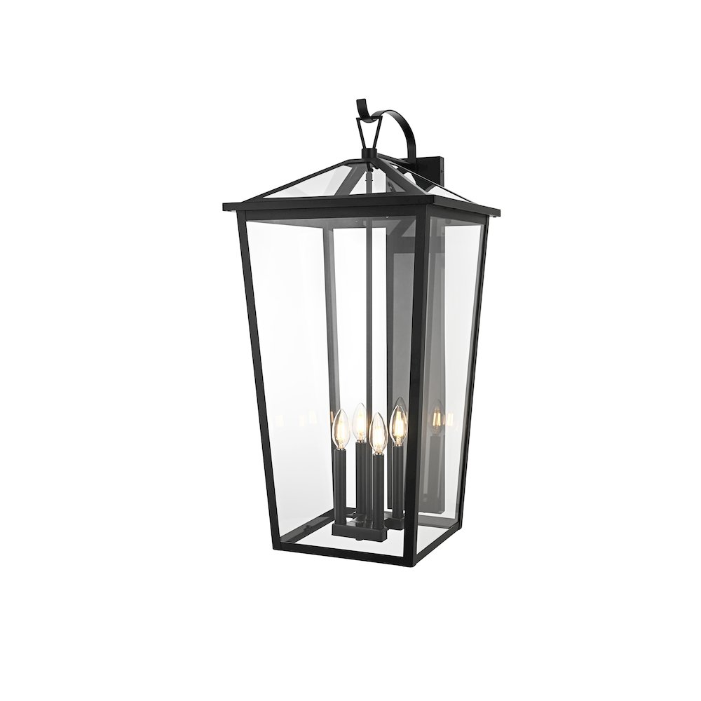 Frankford 16 Inch Outdoor Wall Sconce In Black. Picture 7