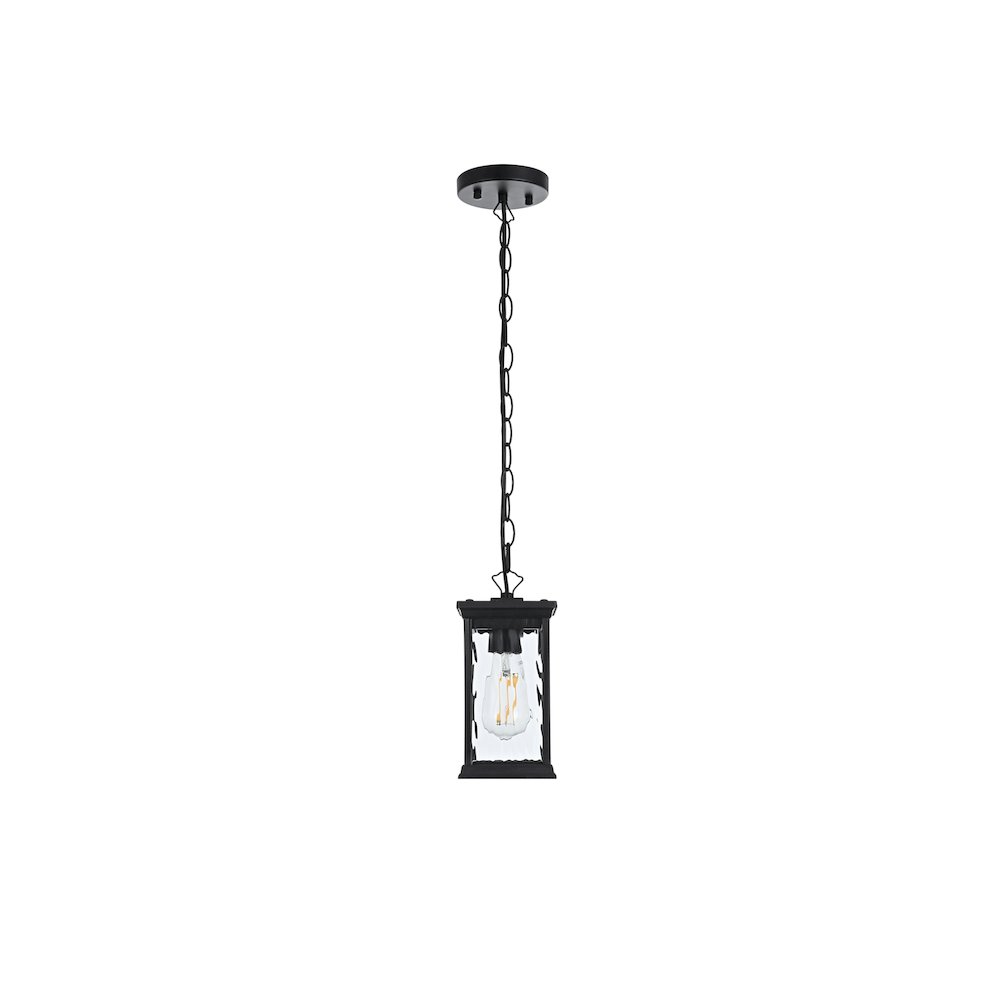 Mascher 7 inch Outdoor Pendant in Black. Picture 1