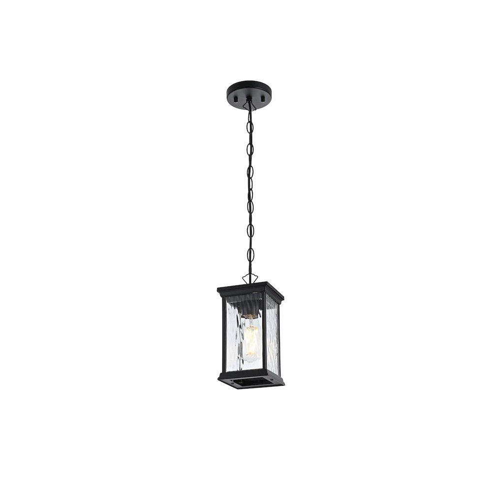 Mascher 7 inch Outdoor Pendant in Black. Picture 7