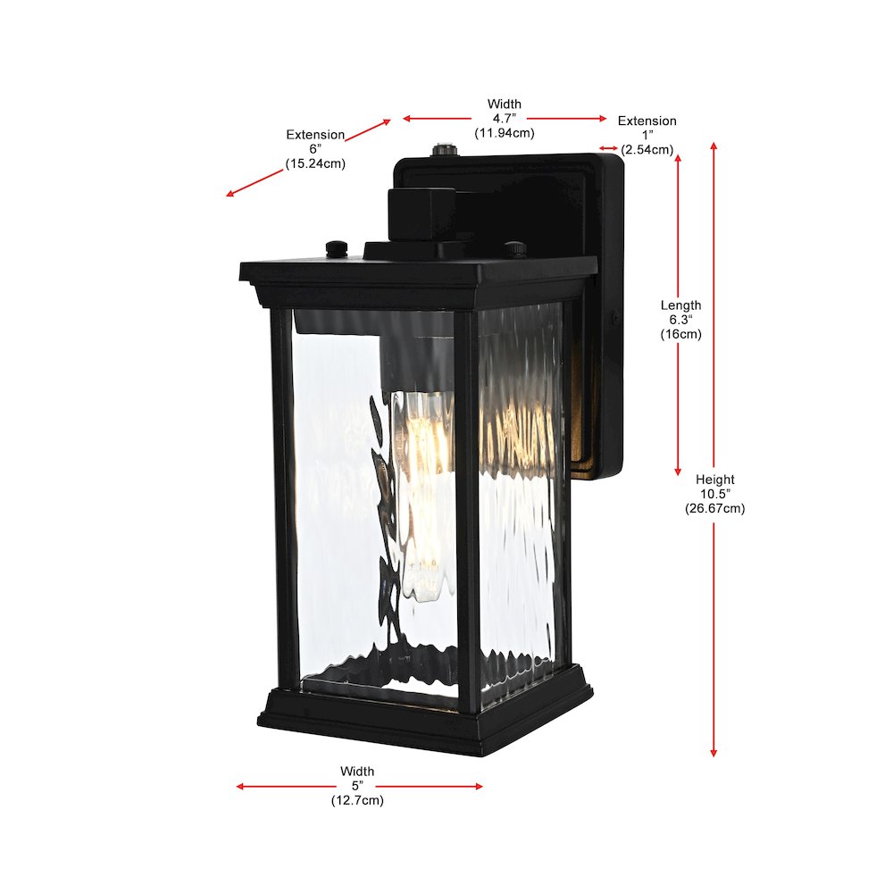 Mascher 7 inch Outdoor Pendant in Black. Picture 8