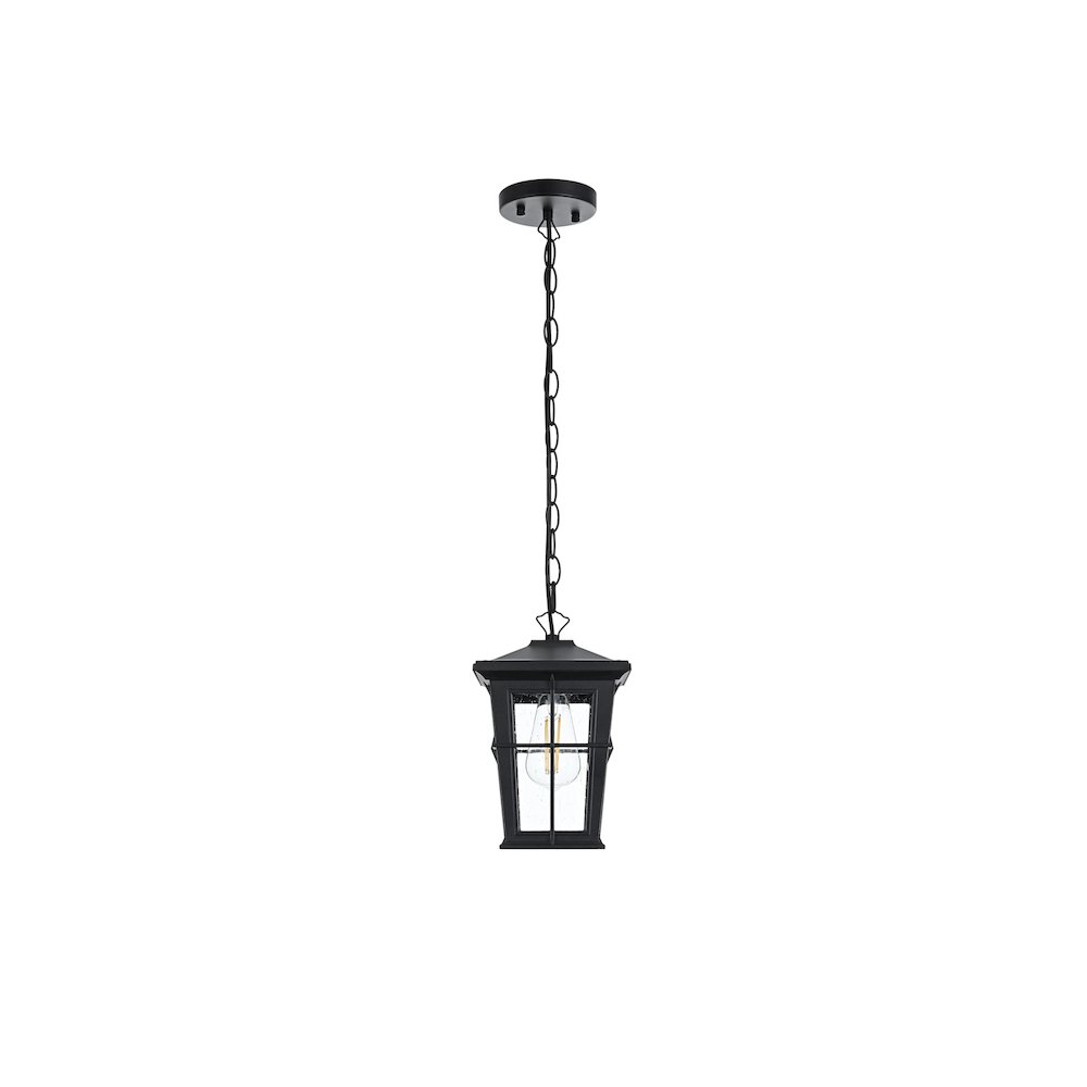Bodine 7 inch Outdoor Pendant in Black. Picture 1