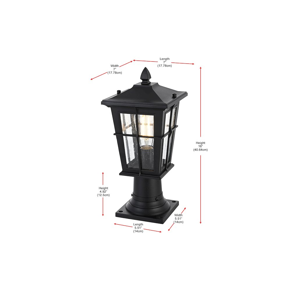 Bodine 7 inch Outdoor Pendant in Black. Picture 7