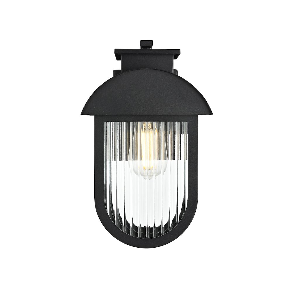 Albert 7 inch Outdoor Pendant in Black. Picture 1