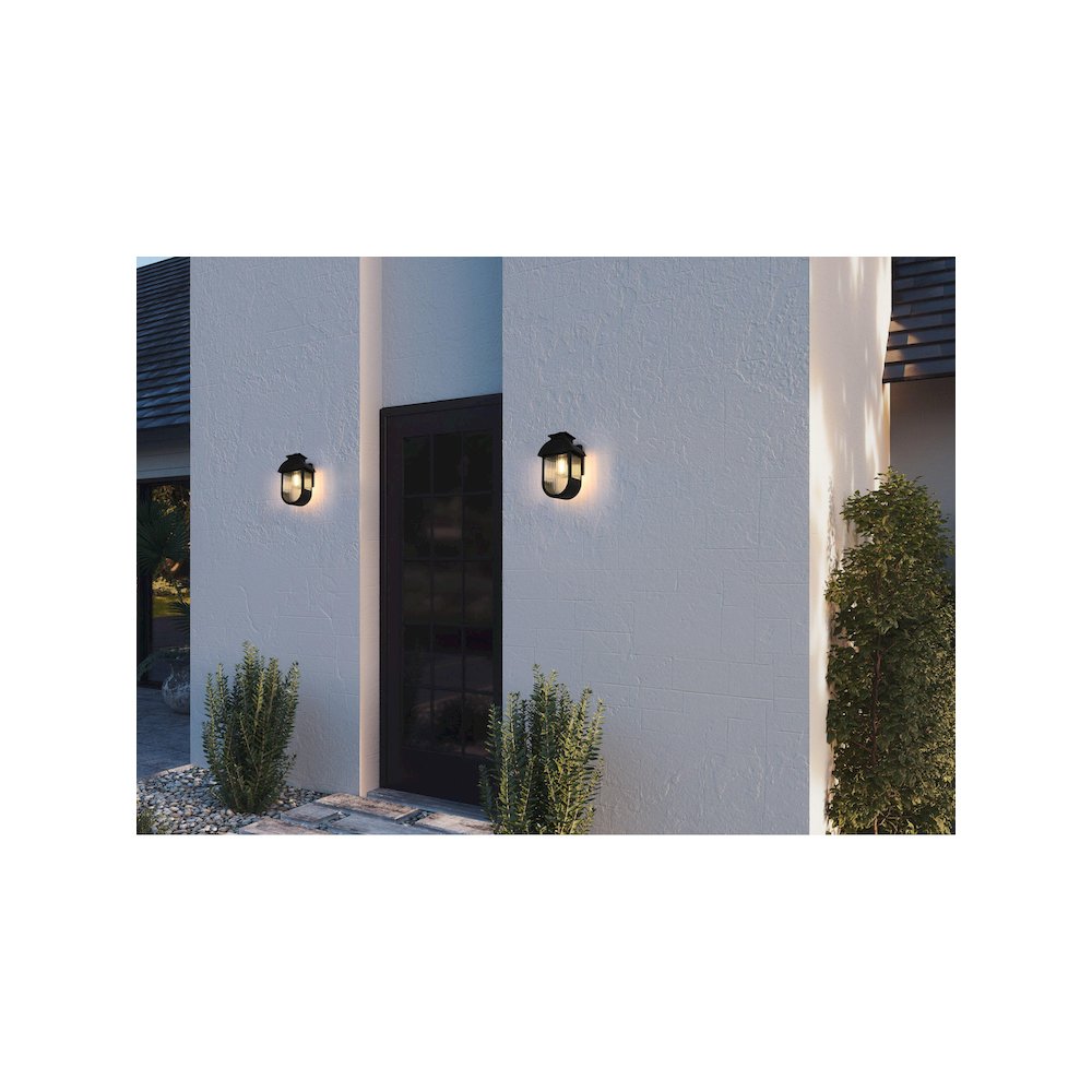 Albert 7 inch Outdoor Pendant in Black. Picture 2