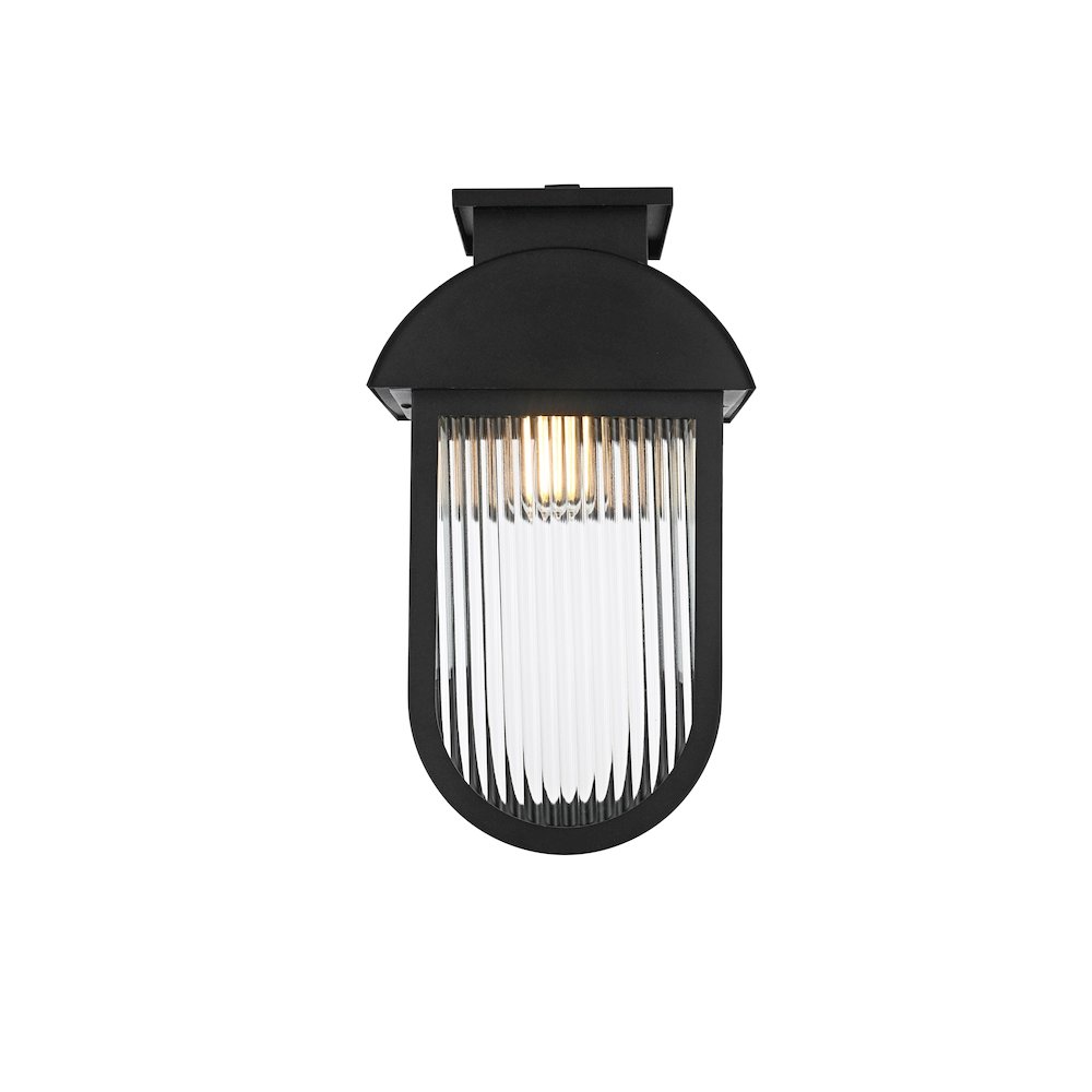 Albert 10 Inch Outdoor Wall Sconce In Black. Picture 1