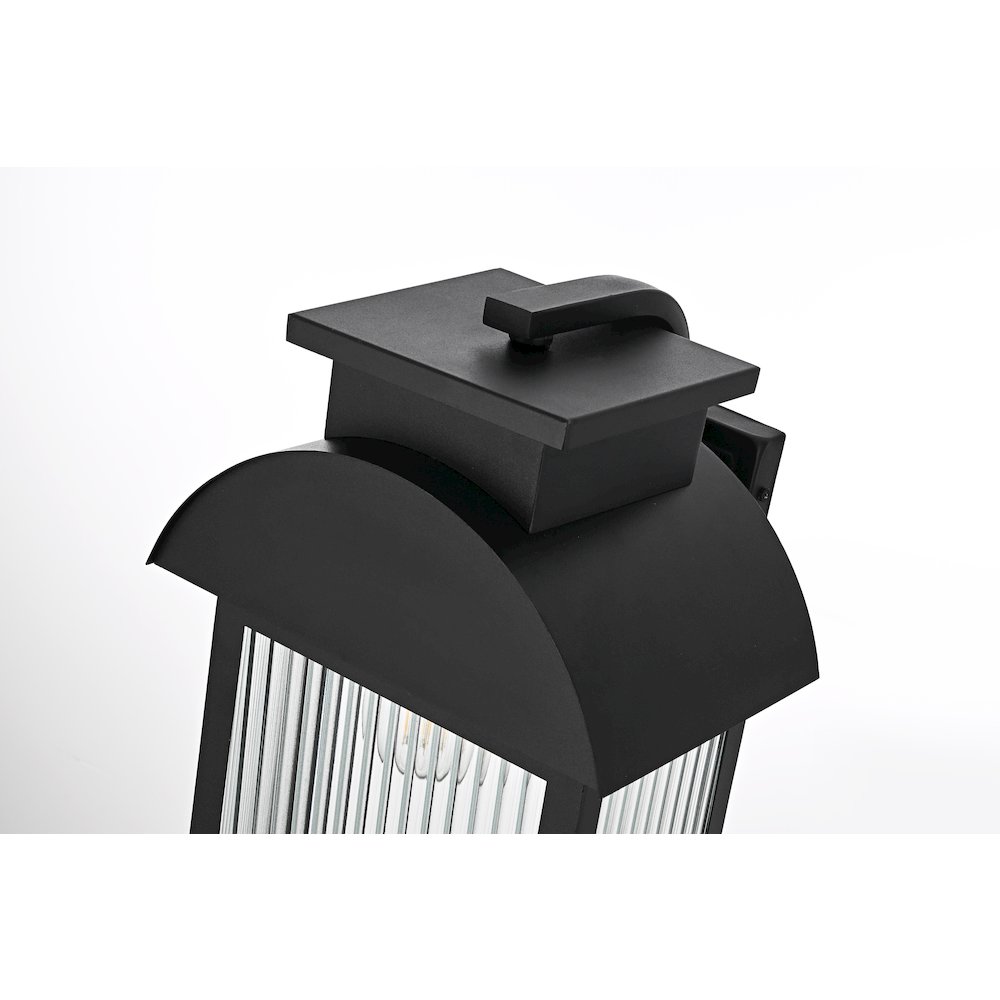 Albert 10 Inch Outdoor Wall Sconce In Black. Picture 4