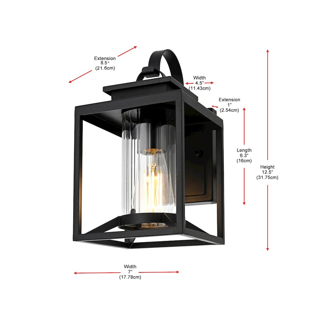 Witte 7 inch Outdoor Pendant in Black. Picture 8