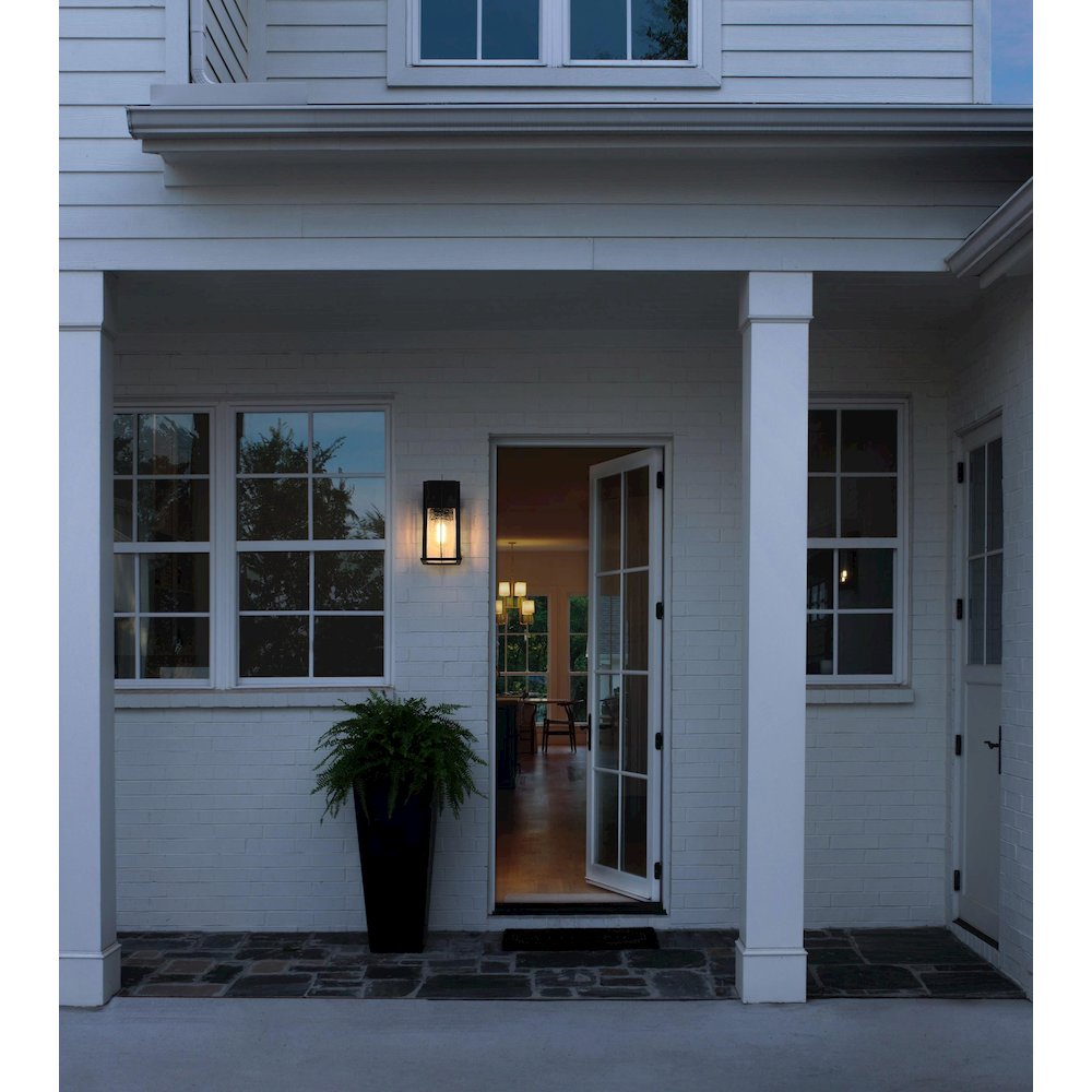 Janney 7 inch Outdoor Pendant in Black. Picture 2