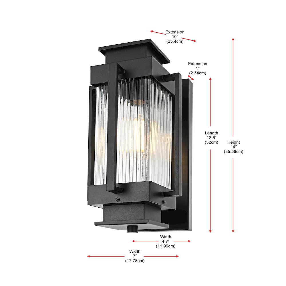 Harlan 7 inch Outdoor Pendant in Black. Picture 8