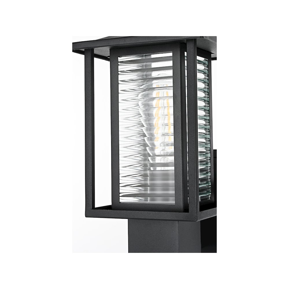 Bouvier 7 inch Outdoor Pendant in Black. Picture 5