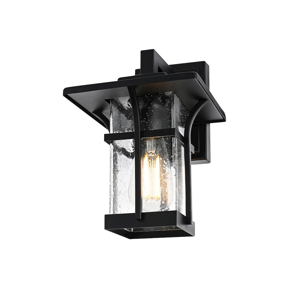 Woodstock 7 inch Outdoor Pendant in Black. Picture 3