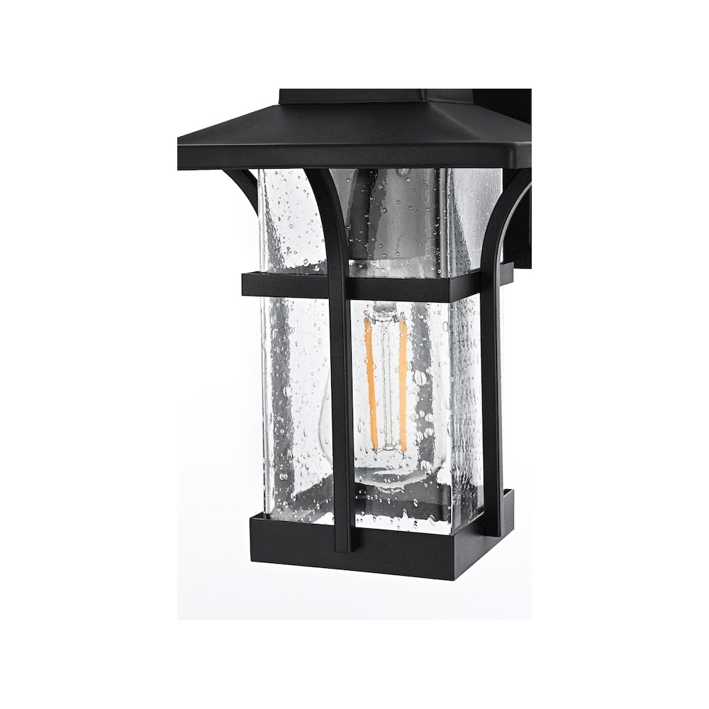 Woodstock 7 inch Outdoor Pendant in Black. Picture 6