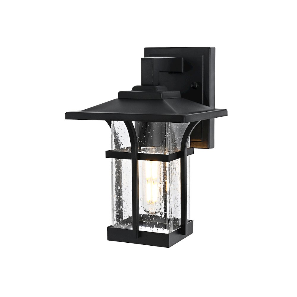 Woodstock 7 inch Outdoor Pendant in Black. Picture 7