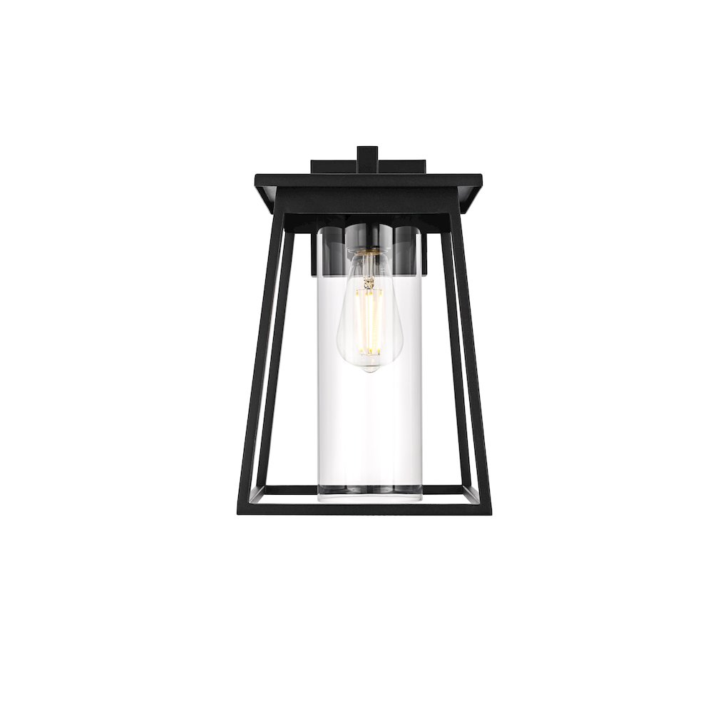 Lambert 8.5 Inch Outdoor Wall Sconce In Black. Picture 1