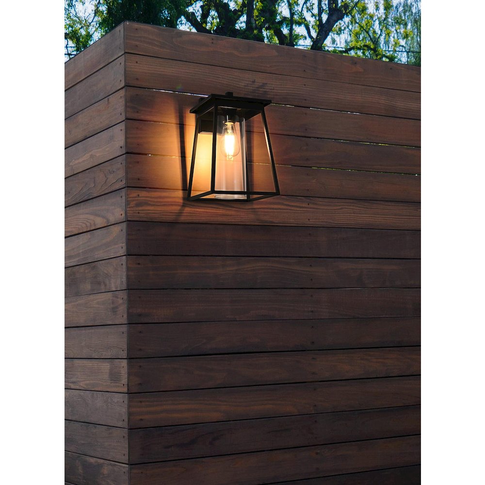 Lambert 8.5 Inch Outdoor Wall Sconce In Black. Picture 2