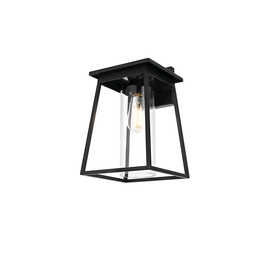 Lambert 8.5 Inch Outdoor Wall Sconce In Black. Picture 3