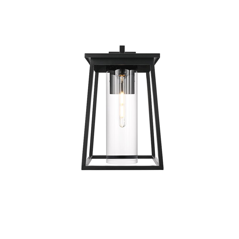 Lambert 11 Inch Outdoor Wall Sconce In Black. Picture 1