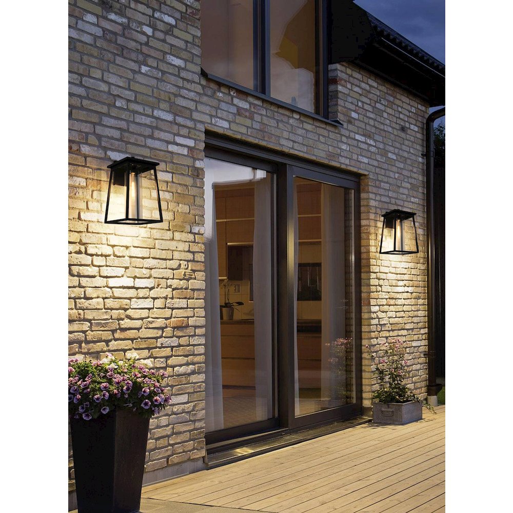 Lambert 11 Inch Outdoor Wall Sconce In Black. Picture 2