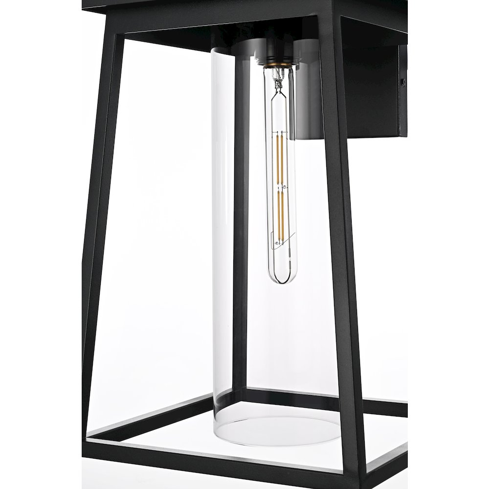 Lambert 11 Inch Outdoor Wall Sconce In Black. Picture 5