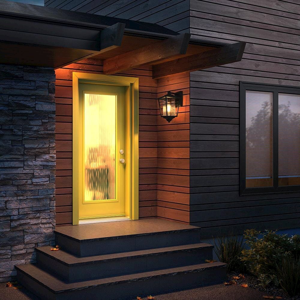 Croskey 7 inch Outdoor Pendant in Black. Picture 2