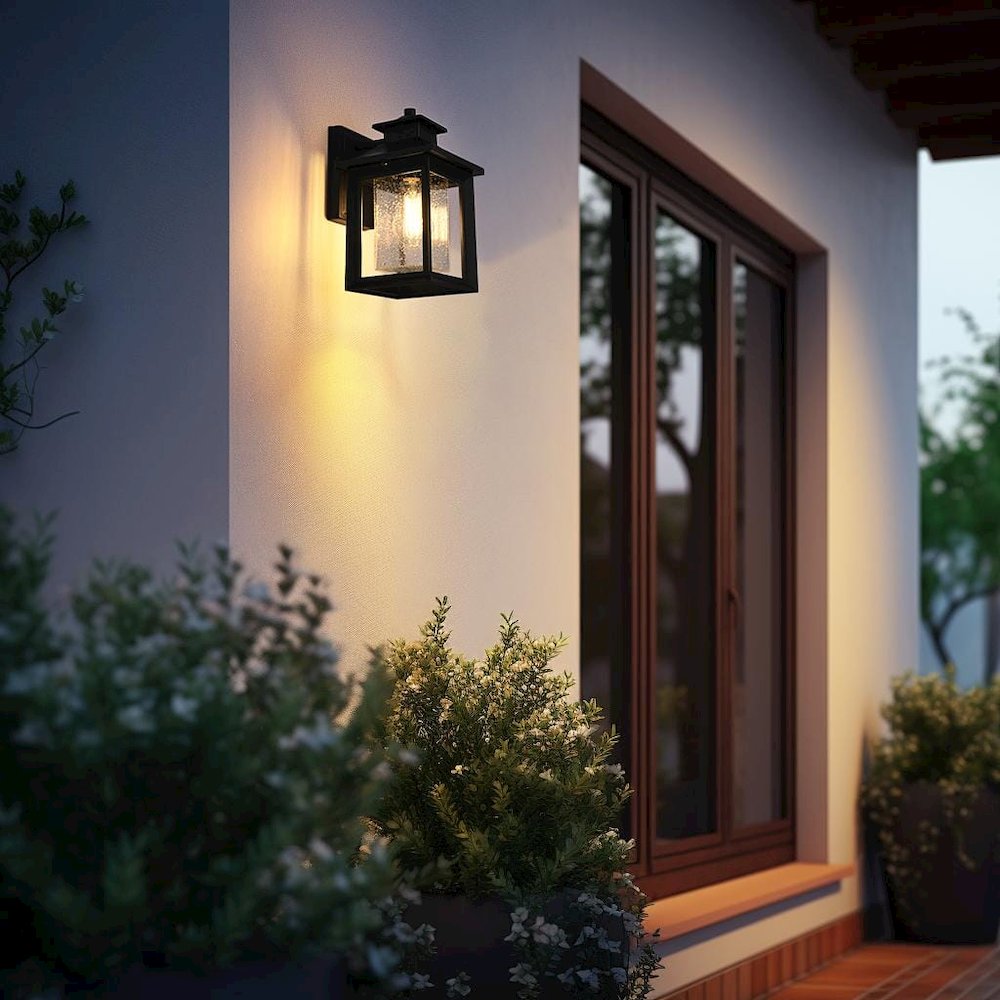 Judson 7 inch Outdoor Pendant in Black. Picture 2