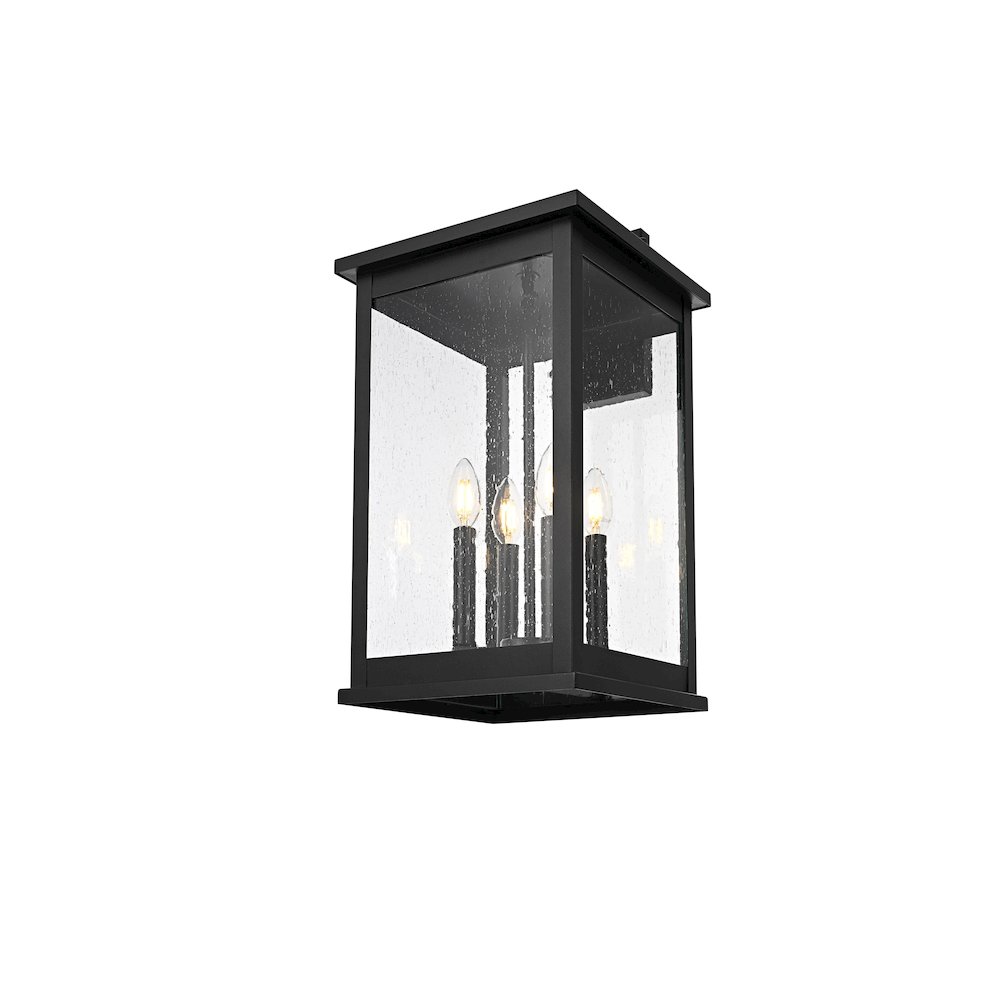 Ringgold 11 Inch Outdoor Wall Sconce In Black. Picture 3