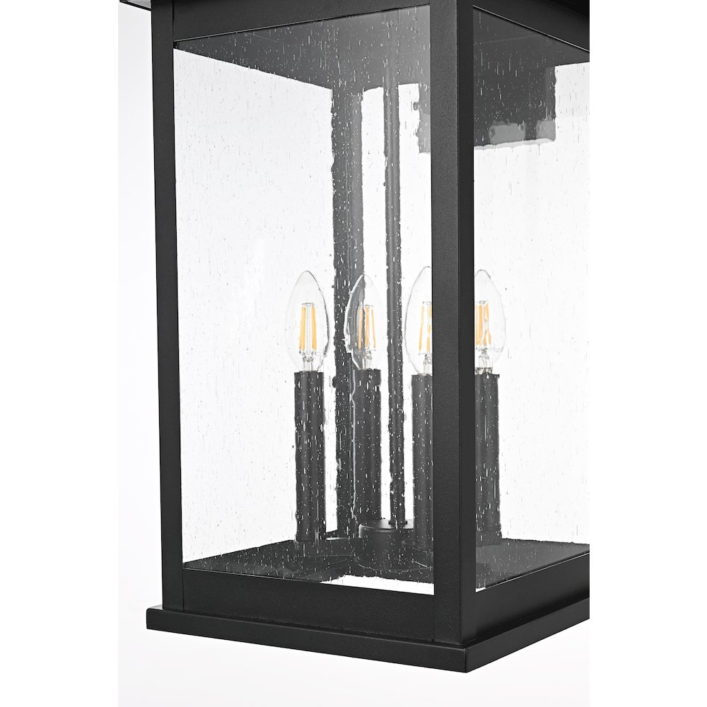 Ringgold 11 Inch Outdoor Wall Sconce In Black. Picture 5