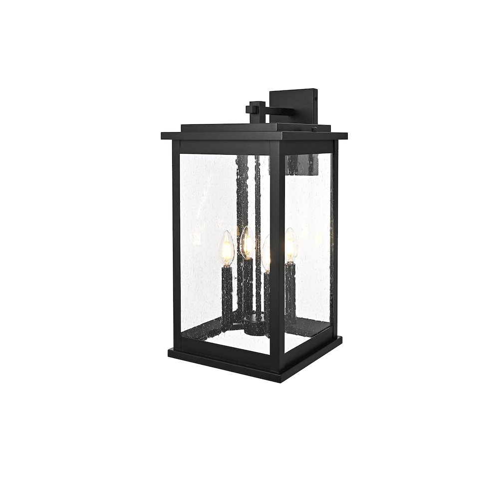 Ringgold 11 Inch Outdoor Wall Sconce In Black. Picture 7