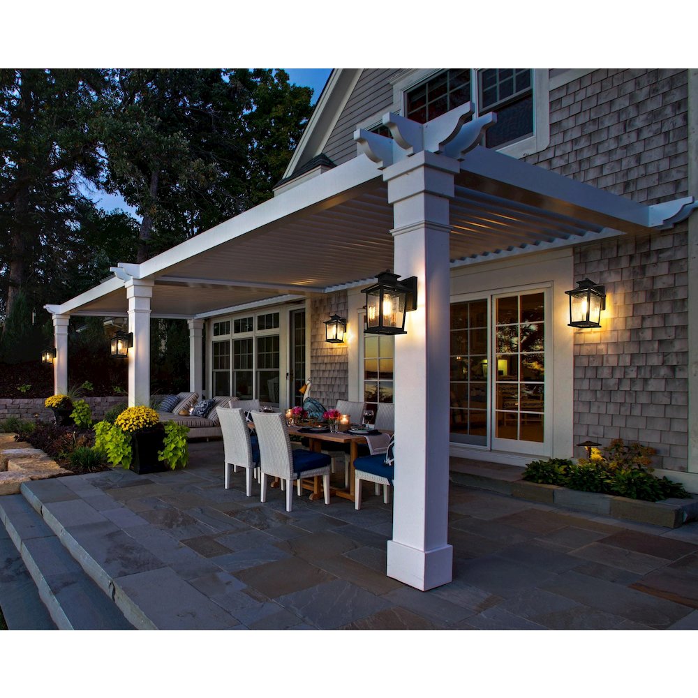 Redner 7 inch Outdoor Pendant in Black. Picture 2