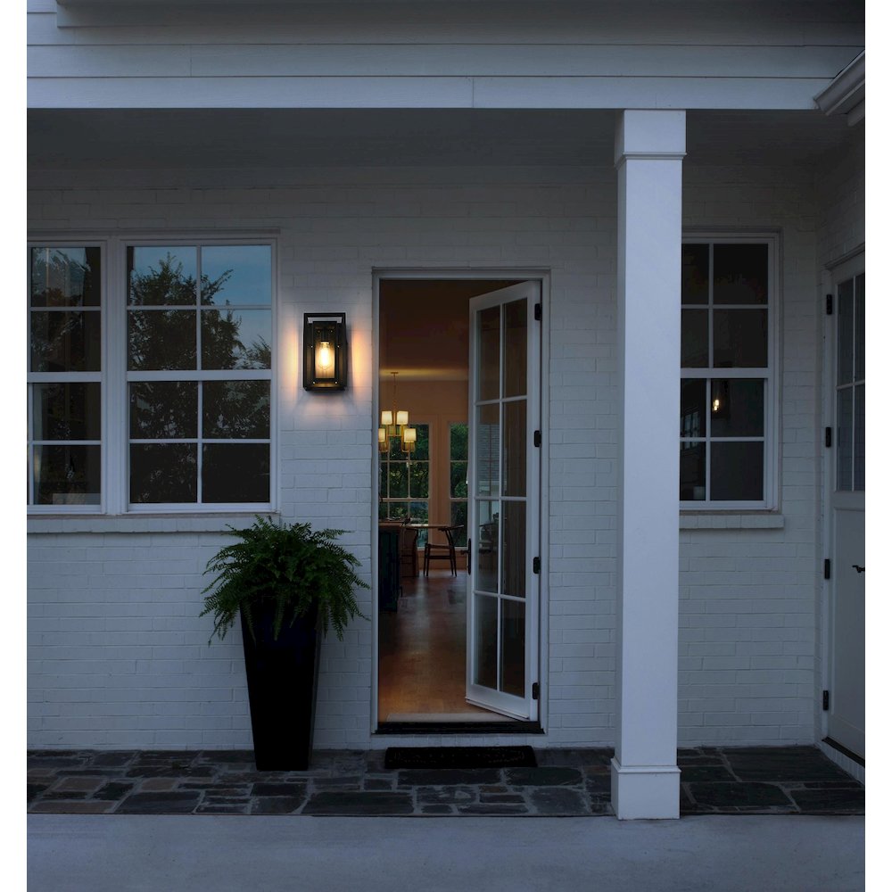 Etting 7 inch Outdoor Pendant in Black. Picture 2