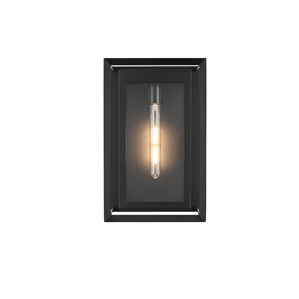 Etting 10 Inch Outdoor Wall Sconce In Black. Picture 1