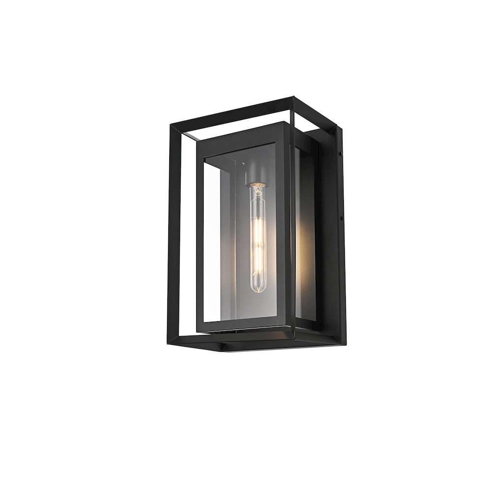 Etting 10 Inch Outdoor Wall Sconce In Black. Picture 3
