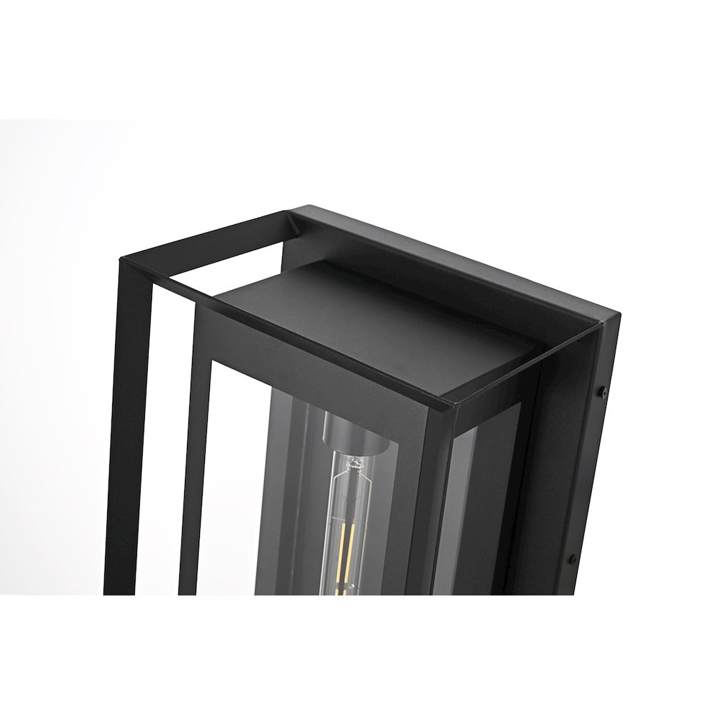 Etting 10 Inch Outdoor Wall Sconce In Black. Picture 4