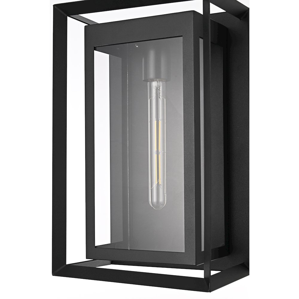 Etting 10 Inch Outdoor Wall Sconce In Black. Picture 5