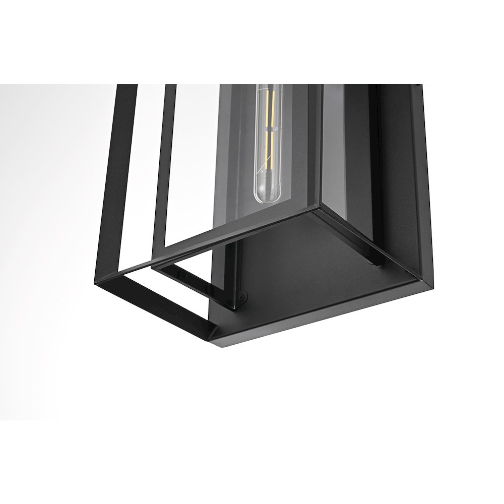 Etting 10 Inch Outdoor Wall Sconce In Black. Picture 6
