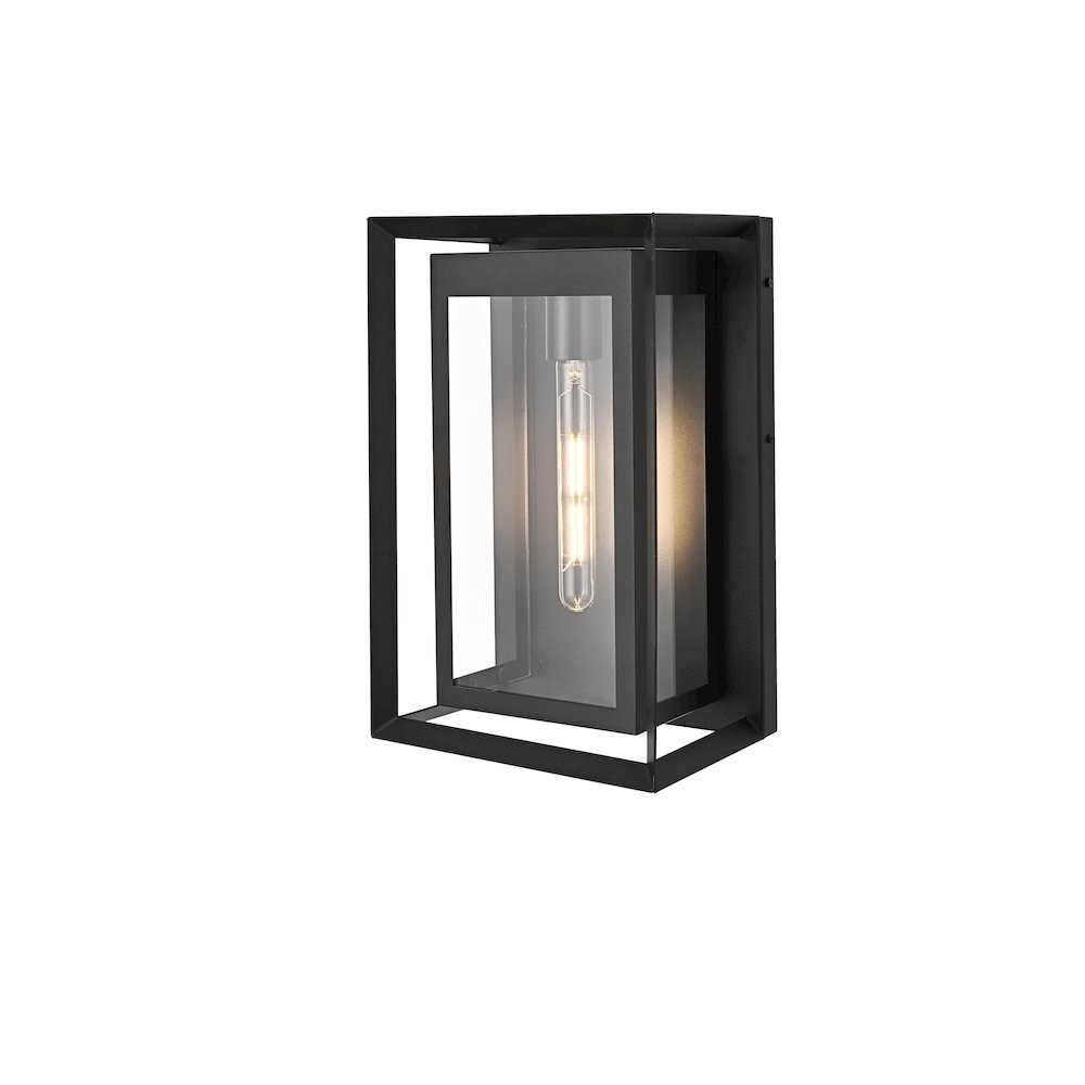 Etting 10 Inch Outdoor Wall Sconce In Black. Picture 7