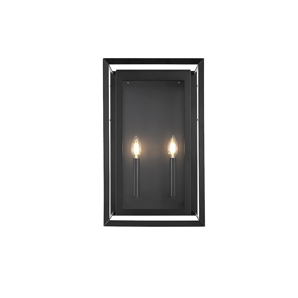 Etting 12 Inch Outdoor Wall Sconce In Black. Picture 1