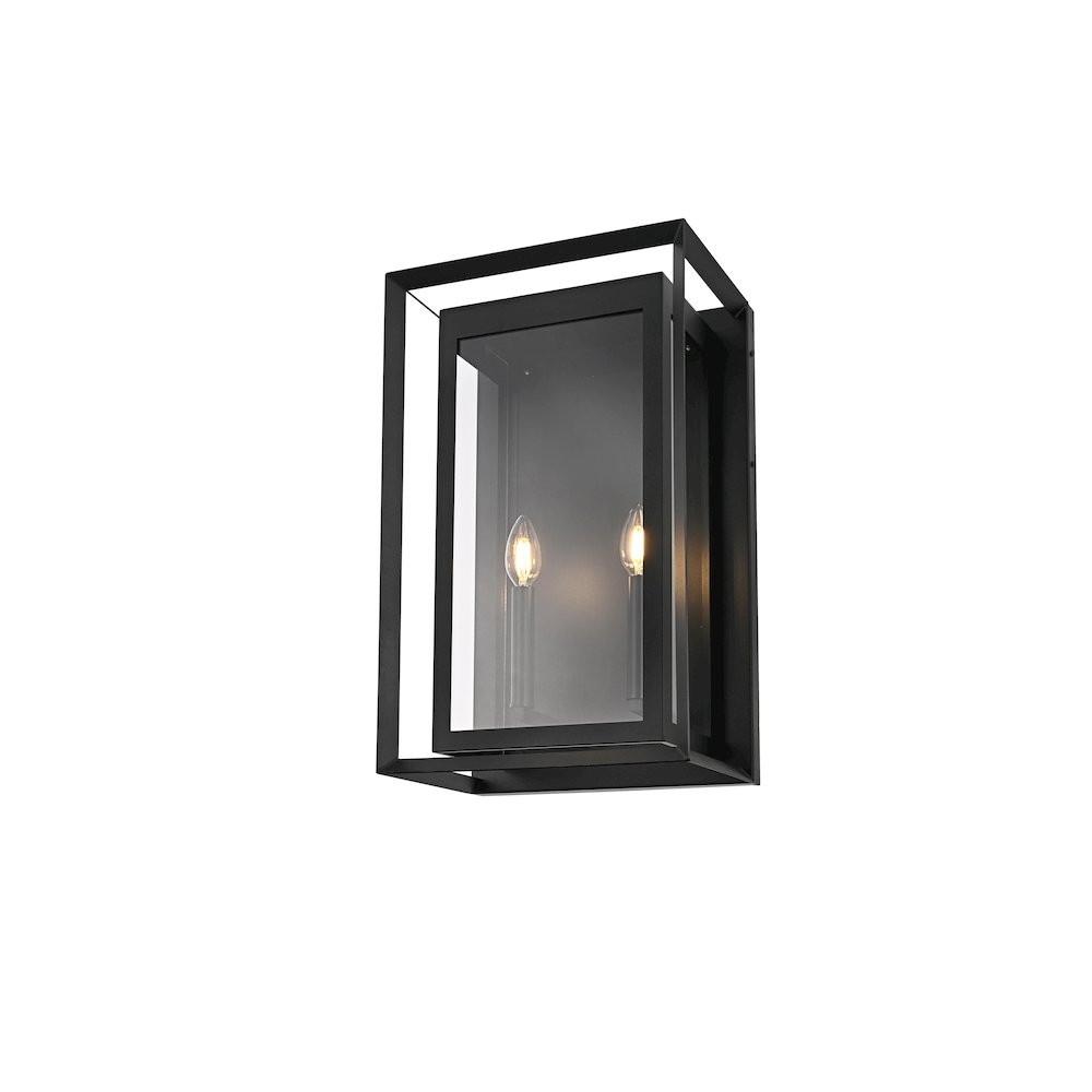 Etting 12 Inch Outdoor Wall Sconce In Black. Picture 3
