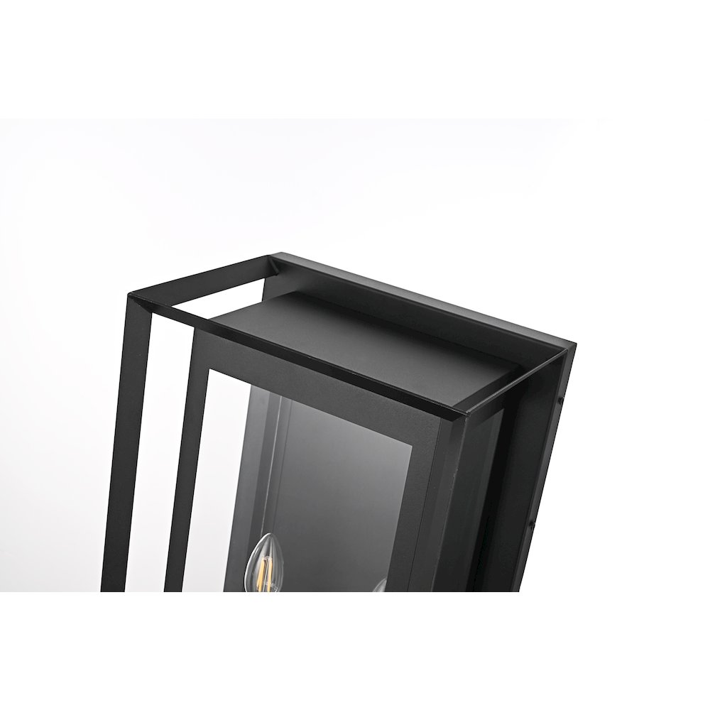 Etting 12 Inch Outdoor Wall Sconce In Black. Picture 4