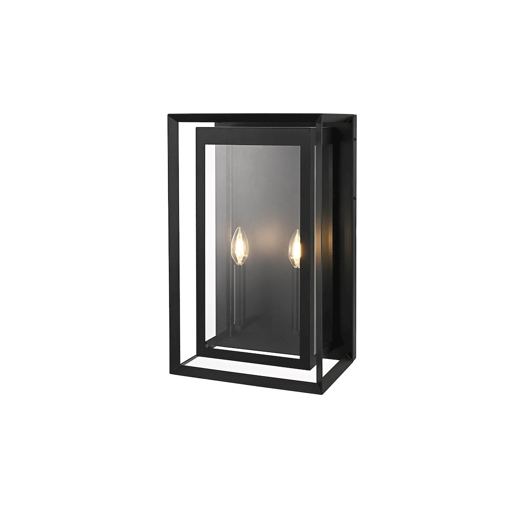 Etting 12 Inch Outdoor Wall Sconce In Black. Picture 7