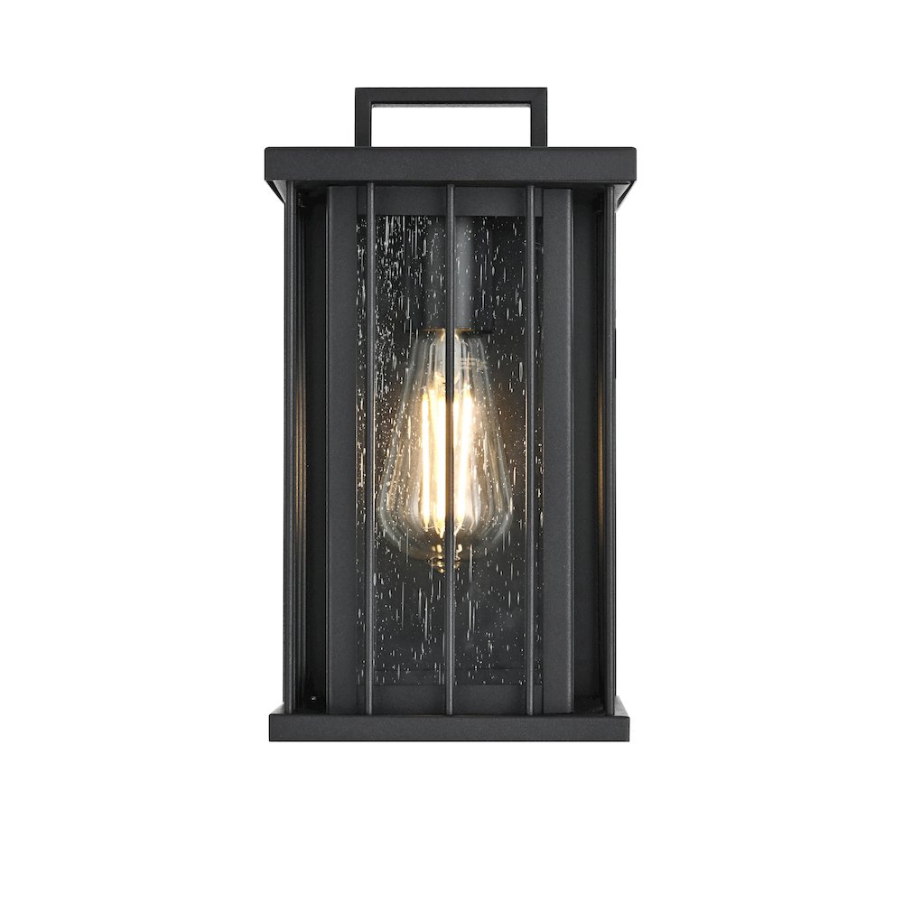Sedgley 7 inch Outdoor Pendant in Black. Picture 1