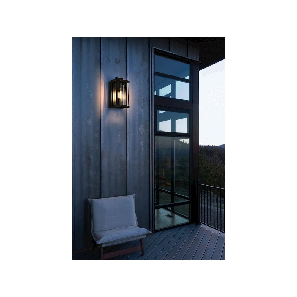Sedgley 7 inch Outdoor Pendant in Black. Picture 2