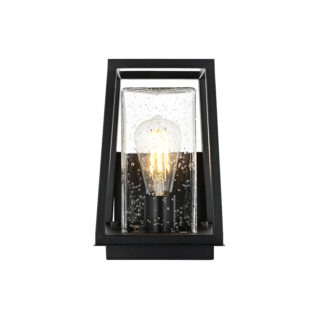 Lehigh 7 inch Outdoor Pendant in Black. Picture 1