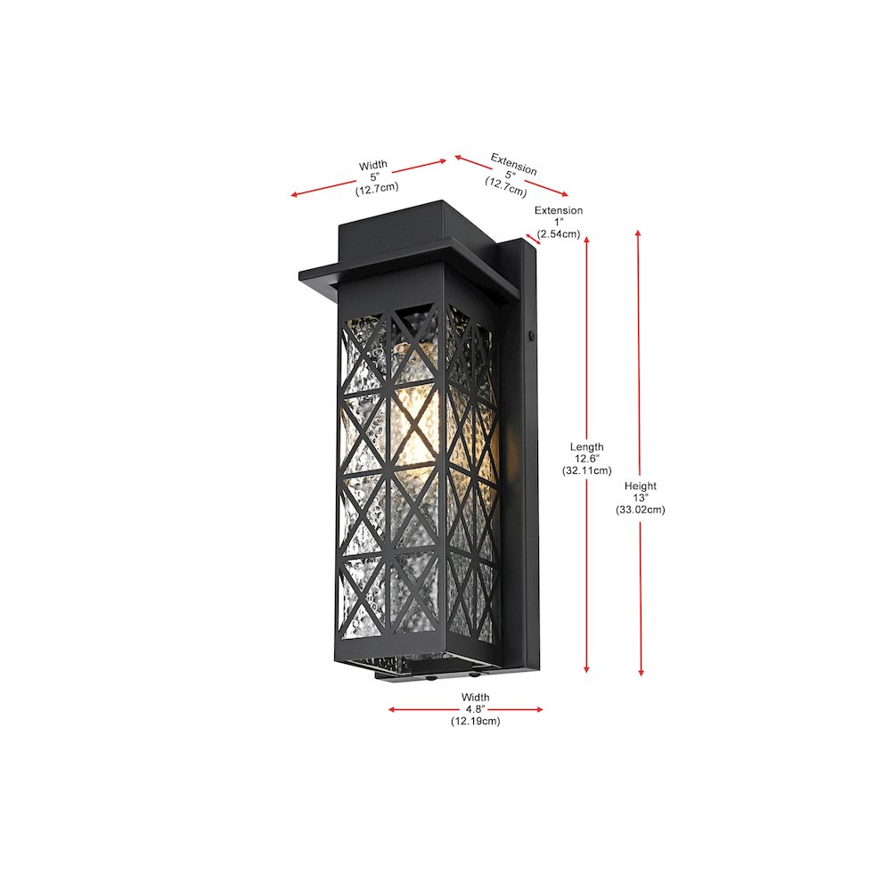 Wildey 7 inch Outdoor Pendant in Black. Picture 8