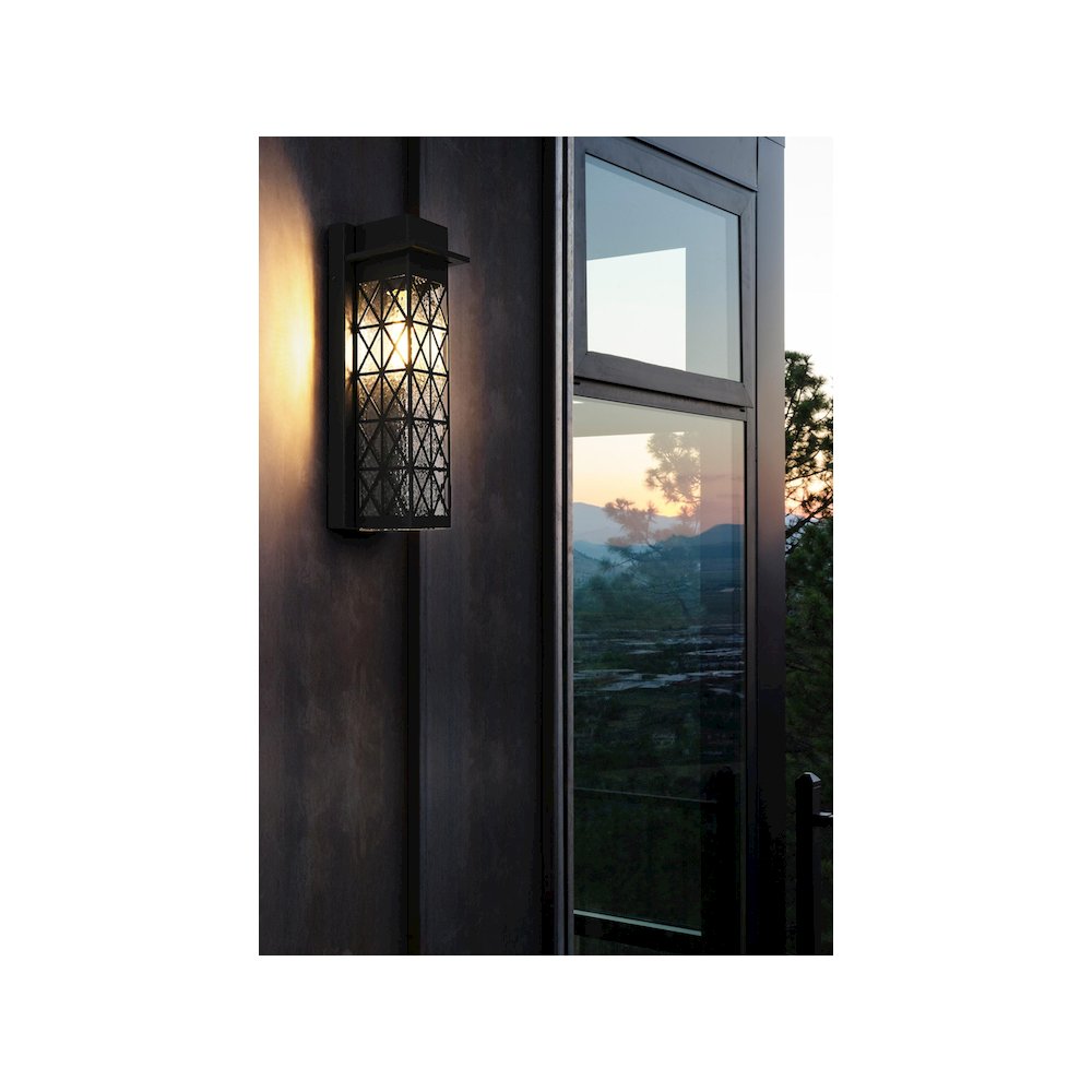Wildey 7 inch Outdoor Pendant in Black. Picture 2