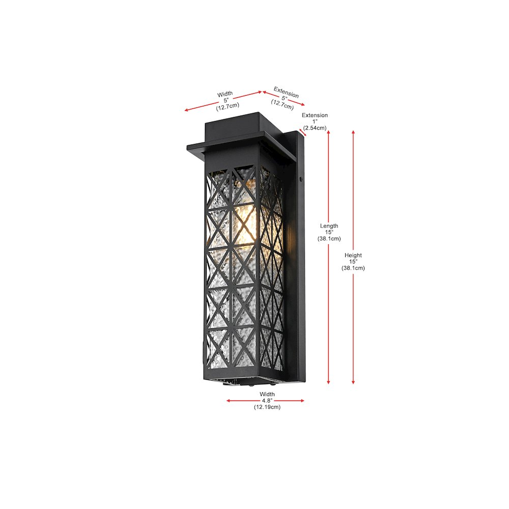 Wildey 7 inch Outdoor Pendant in Black. Picture 8